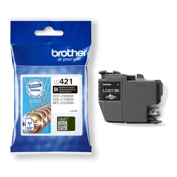 Brother LC-421BK inktcartridge 1 stuk(s) Origineel Zwart - Afbeelding 3