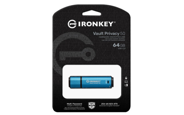 Kingston Technology IronKey 64GB Vault Privacy 50 AES-256 versleuteling, FIPS 197 - Afbeelding 6