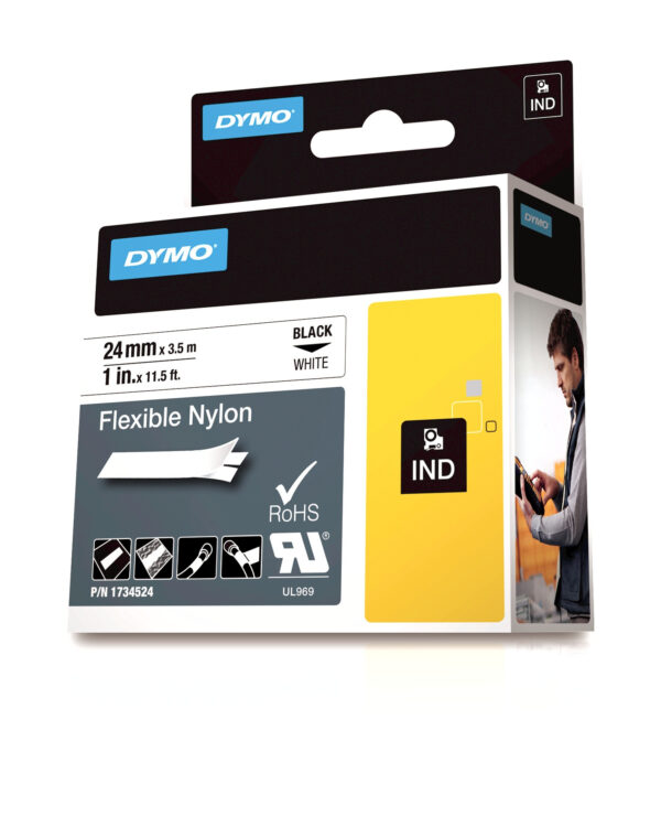 DYMO 1734524 labelprinter-tape Zwart op wit - Afbeelding 2