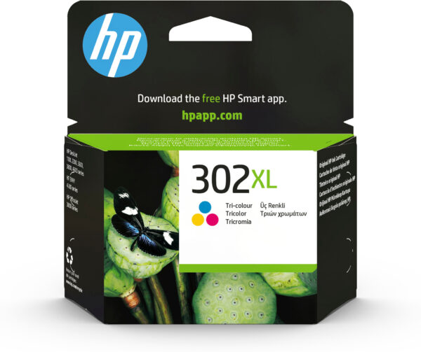 HP 302XL originele high-capacity drie-kleuren inktcartridge