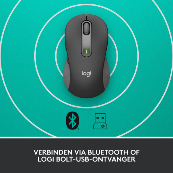 Logitech Signature M650 Draadloze Muis - Voor kleine tot middelgrote handen, 2 jaar batterijduur, stil klikken, aanpasbare zijkn - Afbeelding 10