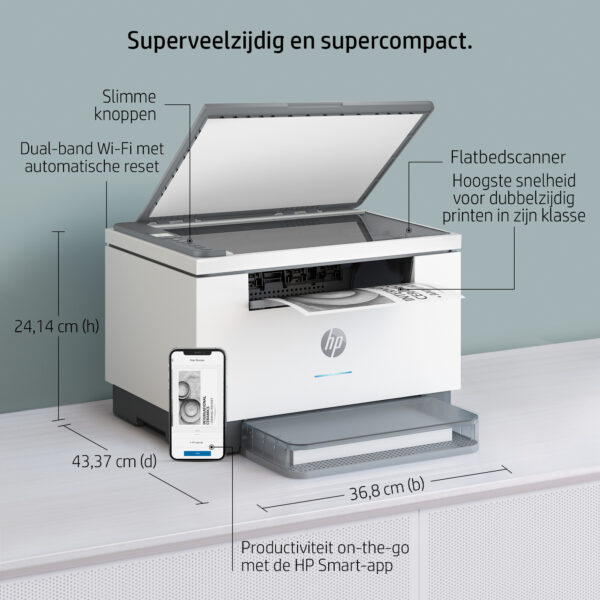 HP LaserJet MFP M234dw printer, Zwart-wit, Printer voor Kleine kantoren, Printen, kopiëren, scannen, Scannen naar e-mail; Scanne - Afbeelding 14