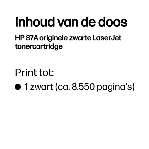 HP 87A originele zwarte LaserJet tonercartridge - Afbeelding 10