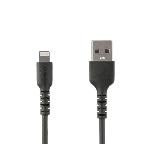 StarTech.com Premium USB-A naar Lightning Kabel 2m Zwart - USB Type A naar Lightning Charge & Sync Oplaadkabel - Verstevigd met