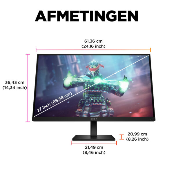 OMEN by HP 27 inch UHD 144 Hz gamingmonitor - OMEN 27k - Afbeelding 10