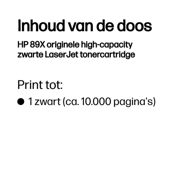 HP 89X originele high-capacity zwarte LaserJet tonercartridge - Afbeelding 10