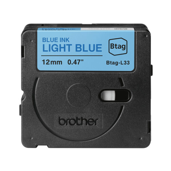 Brother BTAG-L33 labelprinter-tape Blauw op lichtblauw - Afbeelding 2