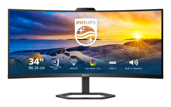 Philips 5000 series 34E1C5600HE/00 LED display 86,4 cm (34") 3440 x 1440 Pixels 4K Ultra HD Zwart - Afbeelding 6