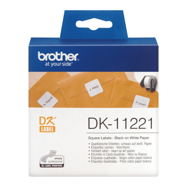 Brother DK-11221 labelprinter-tape Zwart op wit - Afbeelding 3