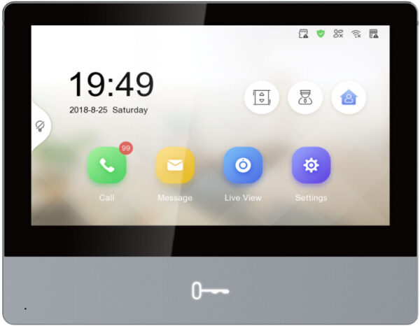 Hikvision Digital Technology DS-KH8350-WTE1 intercomsysteem 17,8 cm (7") Zwart