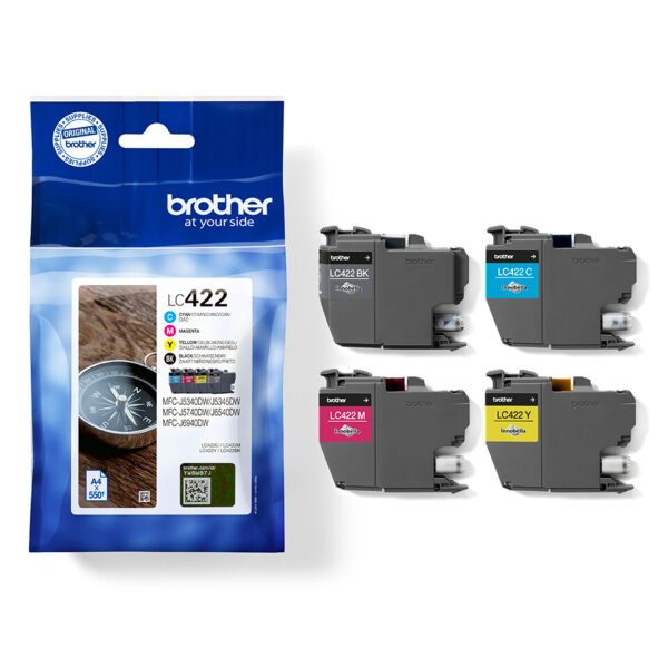 Brother LC422VAL inktcartridge 4 stuk(s) Origineel Zwart, Cyaan, Magenta, Geel - Afbeelding 5