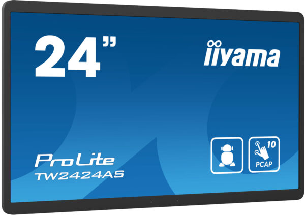 iiyama TW2424AS-B1 beeldkrant Digitale signage flatscreen 60,5 cm (23.8") Wifi 250 cd/m² 4K Ultra HD Zwart Touchscreen Type proc - Afbeelding 2