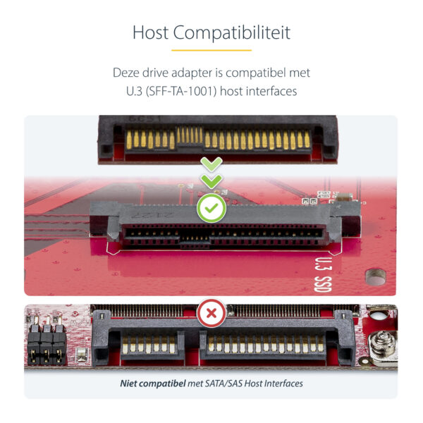 StarTech.com M.2 naar U.3 Adapter voor M.2 NVMe SSDs, PCIe M.2 Schijf naar 2.5inch U.3 (SFF-TA-1001) Host Adapter/Converter, TAA - Afbeelding 11