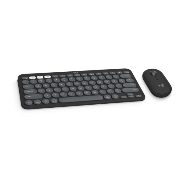 Logitech Pebble 2 Combo for Mac toetsenbord Inclusief muis Universeel RF-draadloos + Bluetooth AZERTY Frans Grafiet