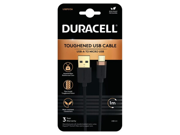 Duracell USB7013A USB-kabel Zwart