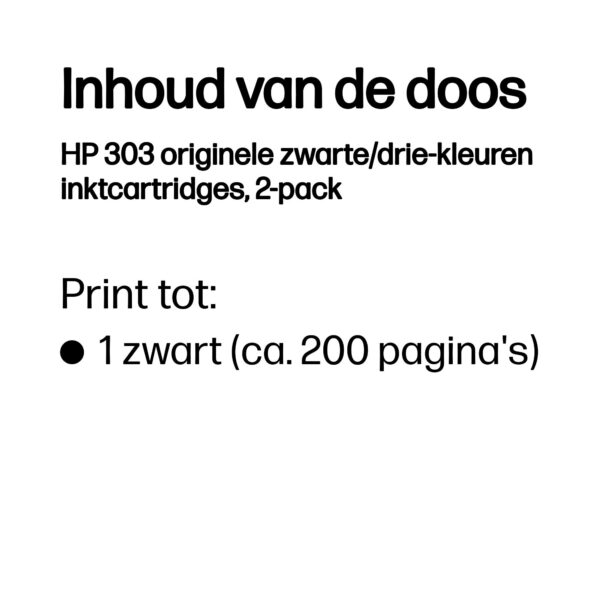 HP 303 originele zwarte/drie-kleuren inktcartridges, 2-pack - Afbeelding 10