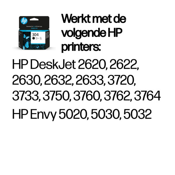 HP 304 originele zwarte inktcartridge - Afbeelding 9