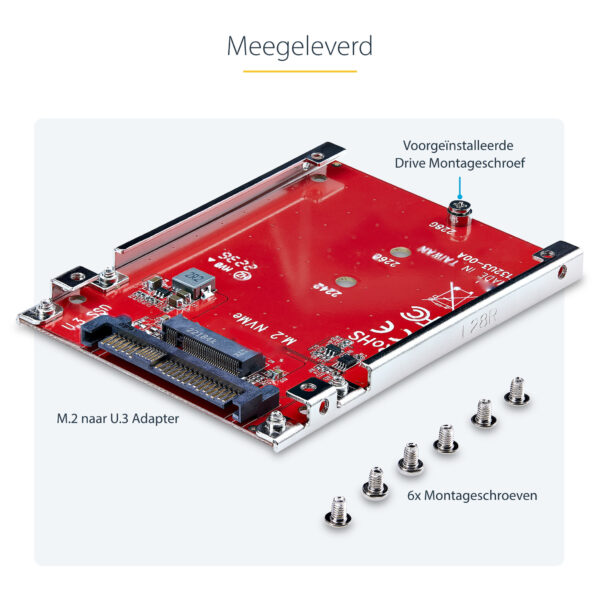 StarTech.com M.2 naar U.3 Adapter voor M.2 NVMe SSDs, PCIe M.2 Schijf naar 2.5inch U.3 (SFF-TA-1001) Host Adapter/Converter, TAA - Afbeelding 15