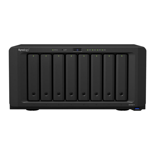 Synology DiskStation DS1821+ data-opslag-server NAS Tower Ryzen Embedded V1500B 4 GB DDR4 0 TB DiskStation Manager Zwart - Afbeelding 2