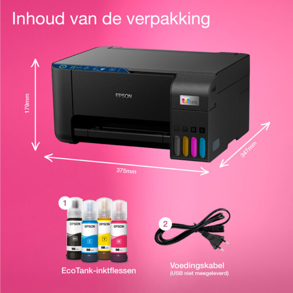 Epson EcoTank ET-2861 A4 multifunctionele Wi-Fi-printer met inkttank, inclusief tot 3 jaar inkt - Afbeelding 7