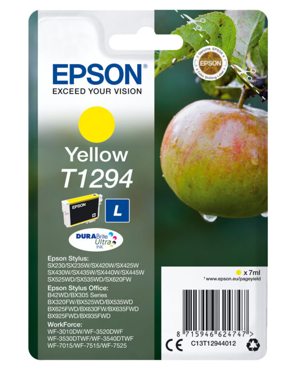 Epson Apple Singlepack Yellow T1294 DURABrite Ultra Ink