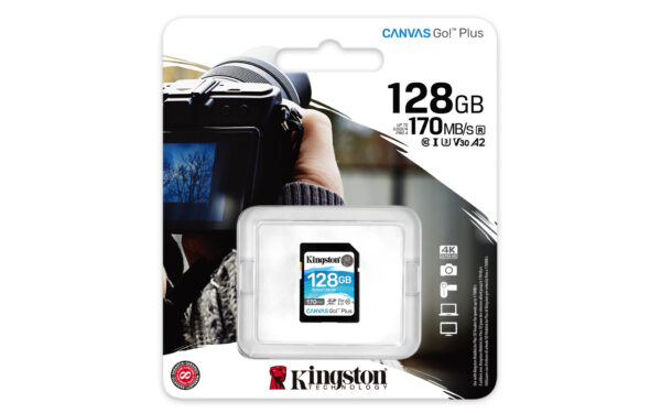 Kingston Technology 128GB SDXC Canvas Go Plus 170R C10 UHS-I U3 V30 - Afbeelding 3