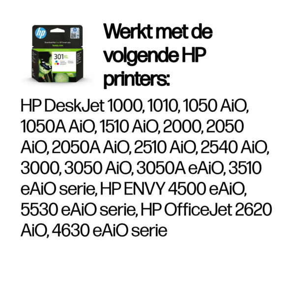 HP 301XL originele high-capacity drie-kleuren inktcartridge - Afbeelding 7