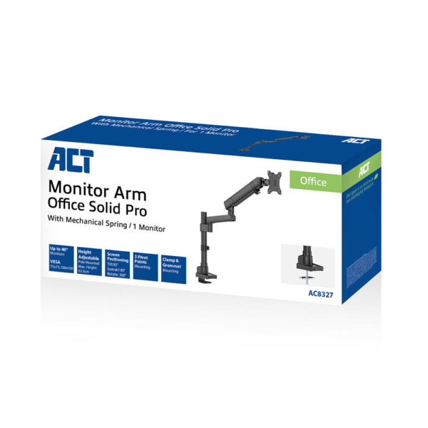 ACT Monitorarm office solid pro, mechanische veer, 1 monitor - Afbeelding 8