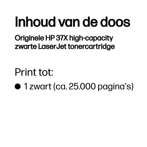 HP Originele 37X high-capacity zwarte LaserJet tonercartridge - Afbeelding 11