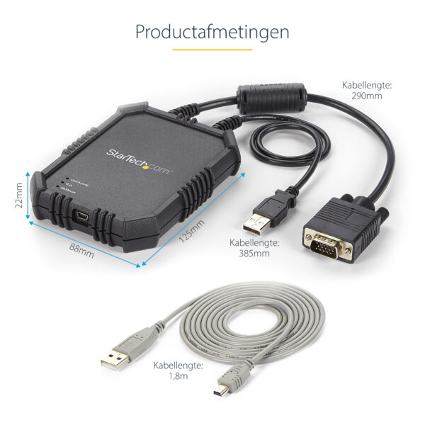 StarTech.com USB 2.0 KVM console - draagbare laptop Crash cart adapter met bestandsoverdracht & video-opname - Afbeelding 16