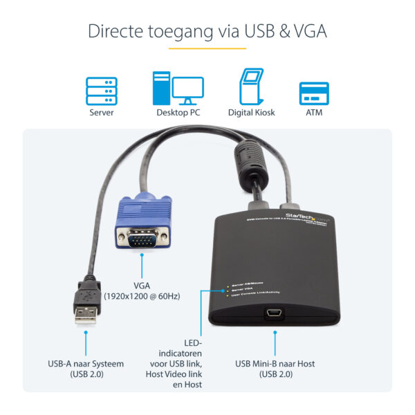 StarTech.com KVM-Console via USB 2.0 Draagbare Laptop Adapter - Afbeelding 9