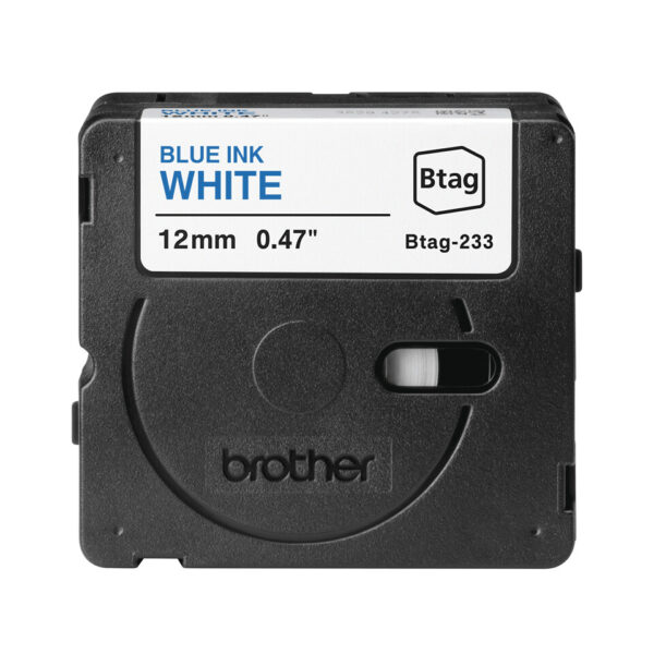 Brother BTAG-233 labelprinter-tape Blauw op wit - Afbeelding 2