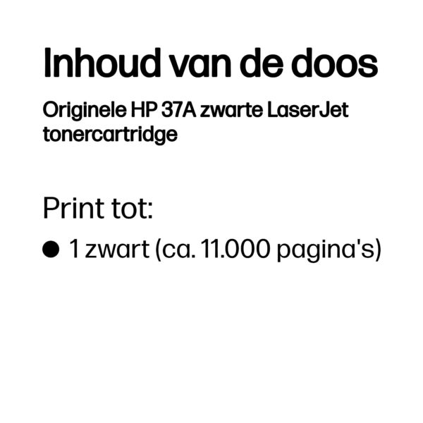 HP Originele 37A zwarte LaserJet tonercartridge - Afbeelding 10