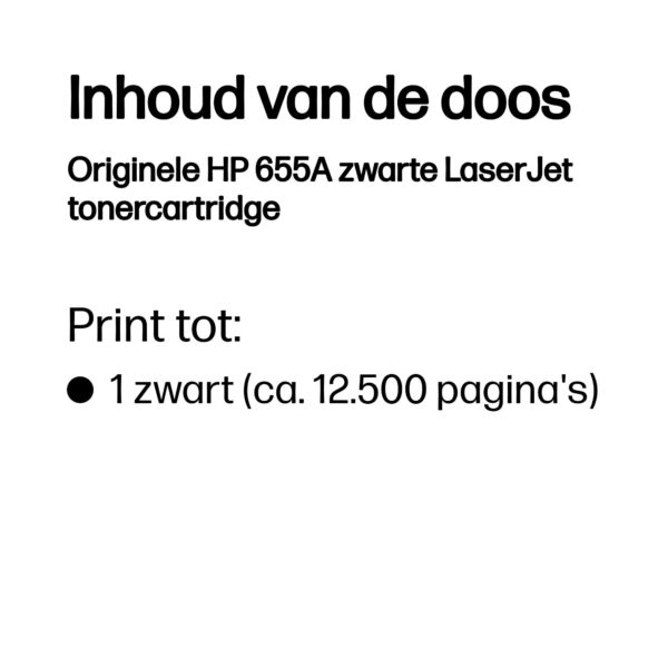 HP Originele 655A zwarte LaserJet tonercartridge - Afbeelding 9