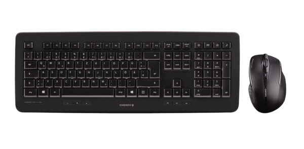 CHERRY DW 5100 toetsenbord Inclusief muis Universeel RF Draadloos AZERTY Belgisch Zwart