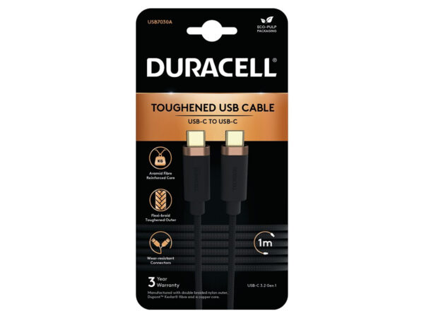 Duracell USB7030A USB-kabel Zwart