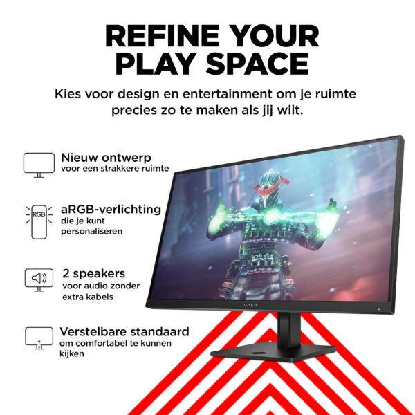 OMEN by HP 27 inch UHD 144 Hz gamingmonitor - OMEN 27k - Afbeelding 6