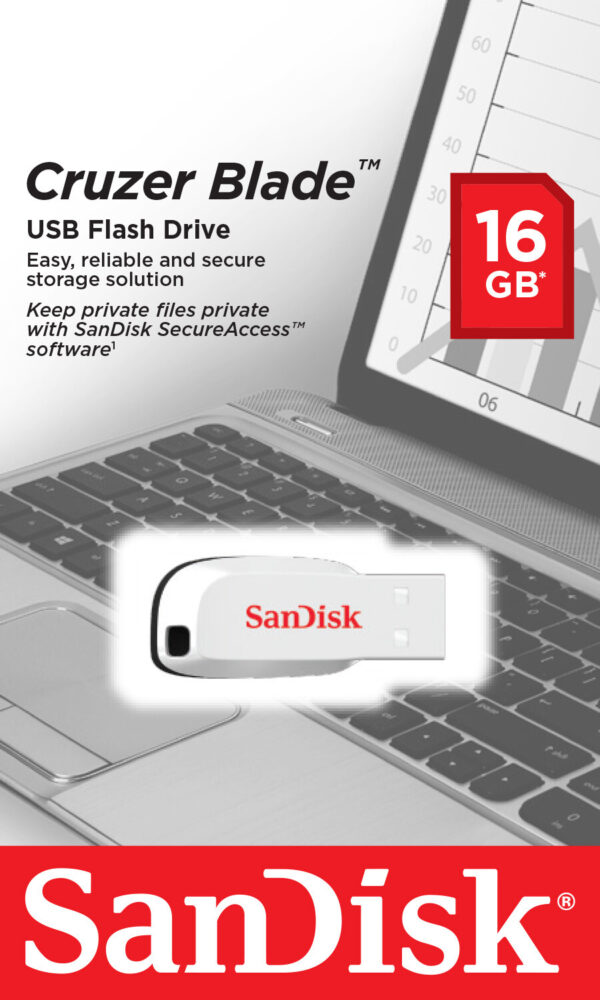 SanDisk Cruzer Blade USB flash drive 16 GB USB Type-A 2.0 Wit - Afbeelding 2