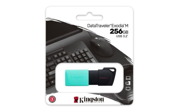 Kingston Technology DataTraveler Exodia M 256 GB, USB 3.2 Gen 1 (zwart + blauwgroen) - Afbeelding 6