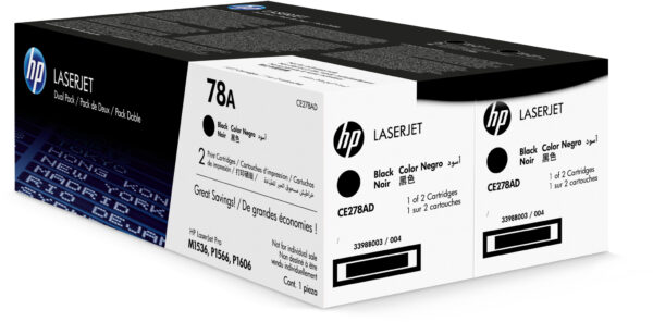 HP 78A originele zwarte LaserJet tonercartridge, 2-pack - Afbeelding 2