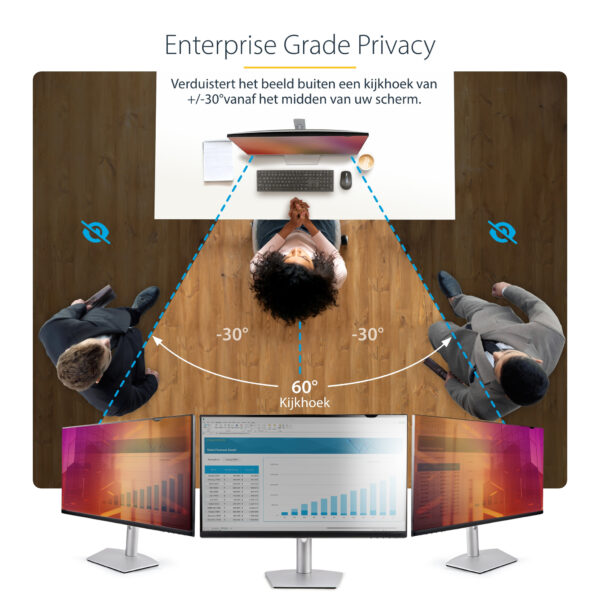 StarTech.com 24-inch 16:9 Gold Monitor Privacy Filter, Omkeerbare Filter met Verhoogde Privacy, Glanzende Computer Security Filt - Afbeelding 8