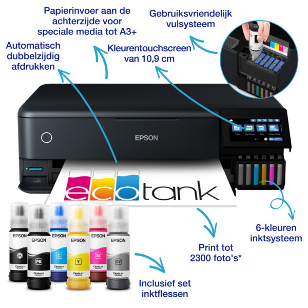 Epson EcoTank ET-8550 A3+ Wi-Fi-fotoprinter met inkttank - Afbeelding 30