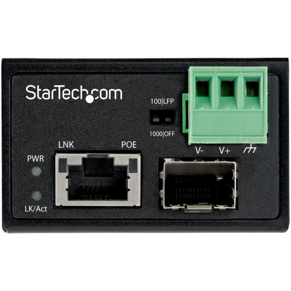 StarTech.com PoE+ Industrial Glasvezel naar Ethernet Media Converter 30W SFP naar RJ45 Single Mode/Multi Mode Gigabit Fiber naar - Afbeelding 2