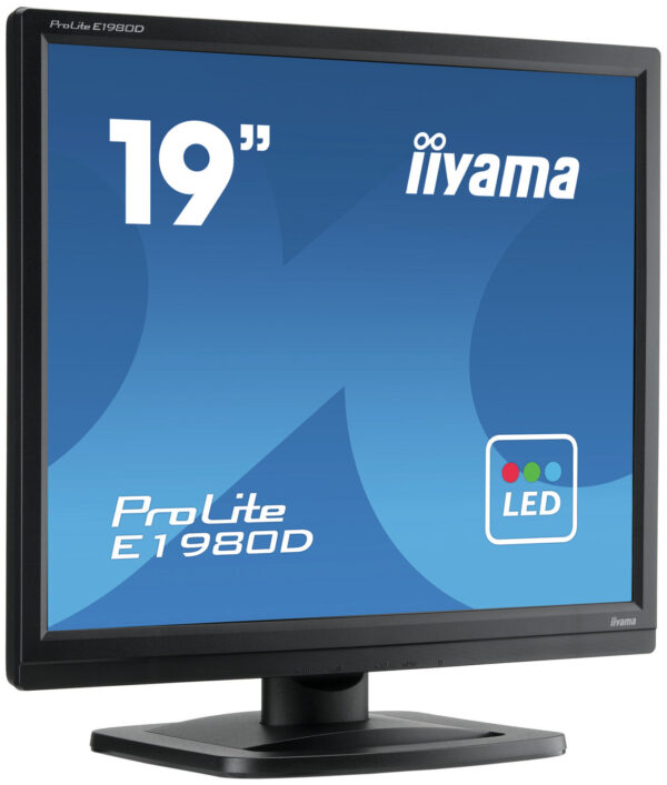 iiyama ProLite E1980D-B1 LED display 48,3 cm (19") 1280 x 1024 Pixels XGA Zwart - Afbeelding 2