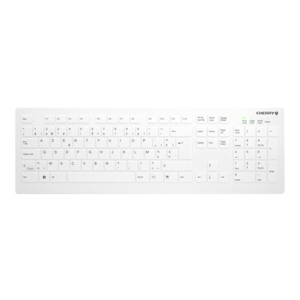 CHERRY AK-C8112 toetsenbord Medisch RF Draadloos AZERTY Belgisch Wit