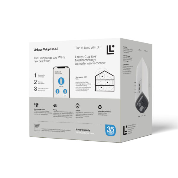 Linksys Velop Pro 6E Mesh WiFi 6E echt tri‑band systeem - Afbeelding 18