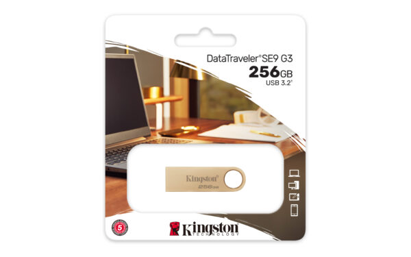 Kingston Technology DataTraveler 256GB 220MB/s Metal USB 3.2 Gen 1 SE9 G3 - Afbeelding 5