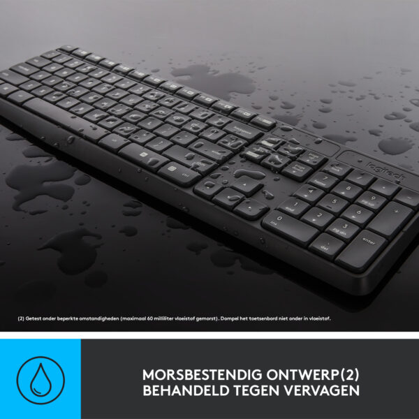 Logitech MK235 toetsenbord Inclusief muis Thuis USB QWERTZ Duits Grijs - Afbeelding 5