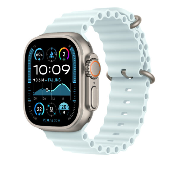 Apple MXTF3ZM/A slimme draagbare accessoire Band Blauw Fluorelastomeer, Titanium - Afbeelding 2