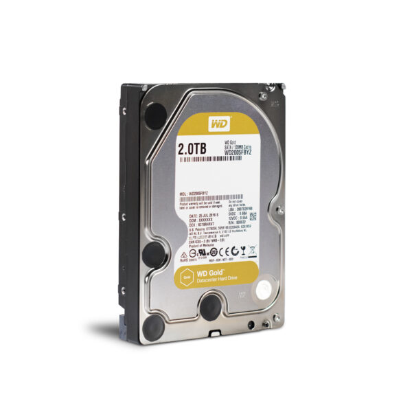 Western Digital Gold interne harde schijf 2 TB 7200 RPM 128 MB 3.5" SATA III - Afbeelding 2